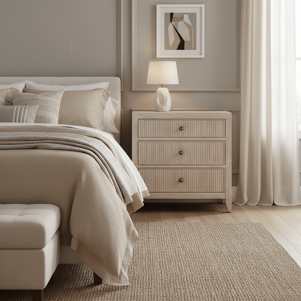 Carmen Three Drawer Nightstand Nightstands| Universal