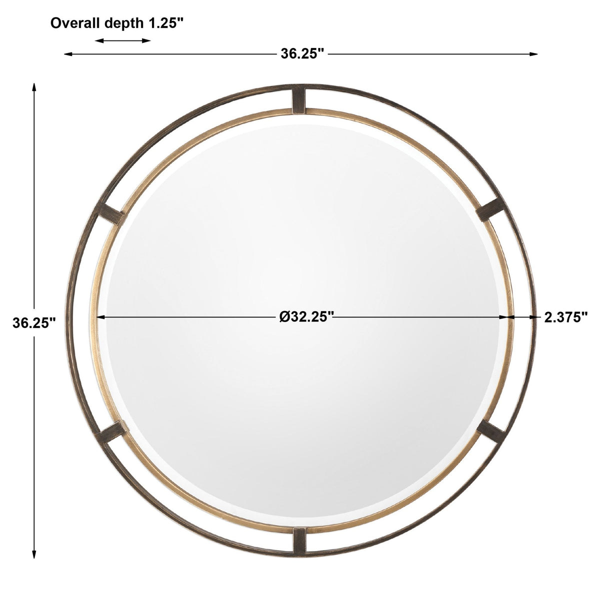 Carrizo Round Mirror Mirrors| Uttermost