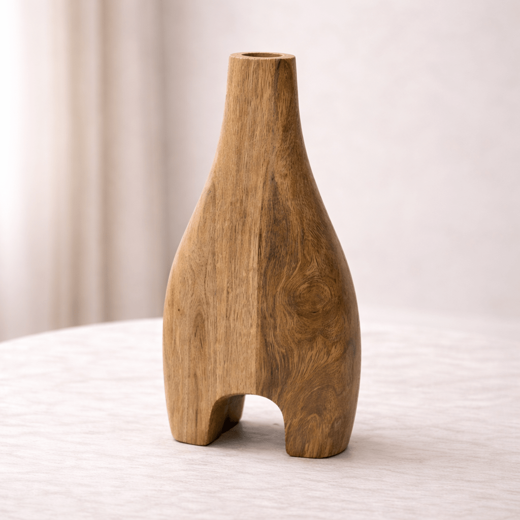 Carved Wood Vase Vases and Jars| Roots Furniture