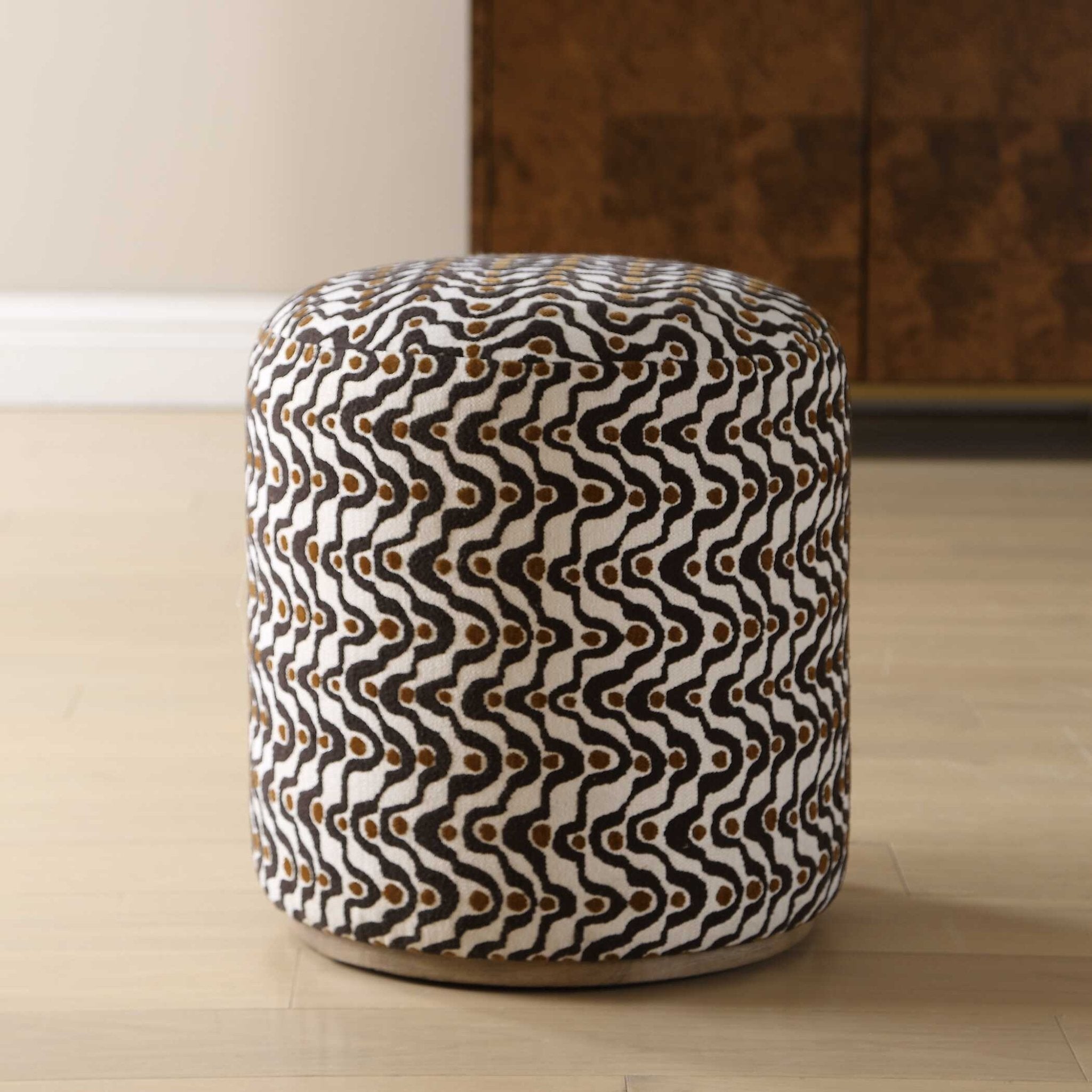 Cas Plush Espresso Ottoman Ottomans| Uttermost