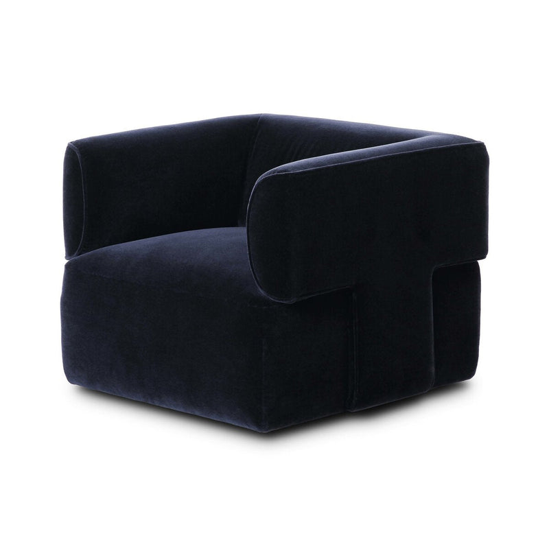 Casey Navy Swivel Chair - Al Rugaib Furniture