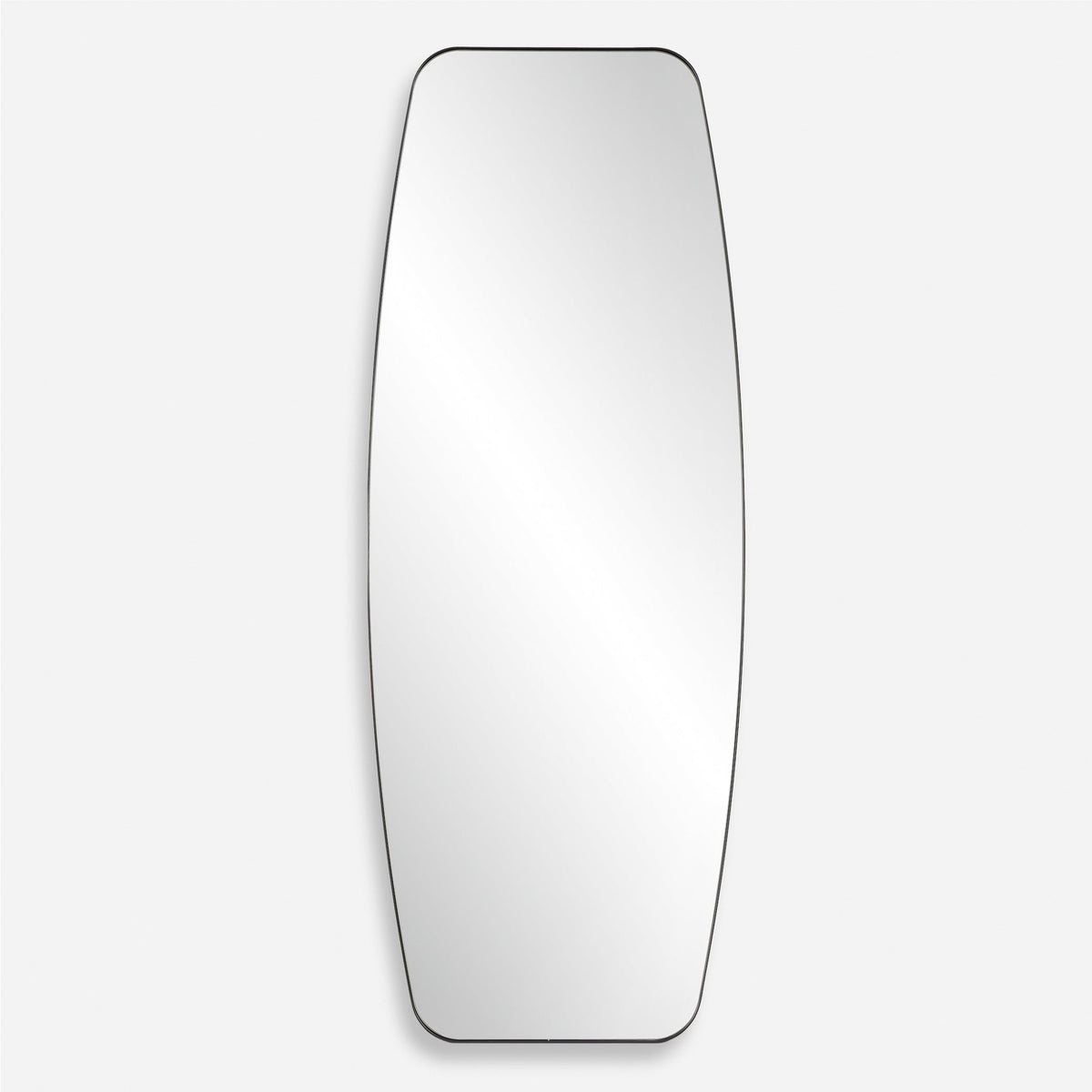 Caspian Curved Black Dressing Mirror Mirrors| Uttermost