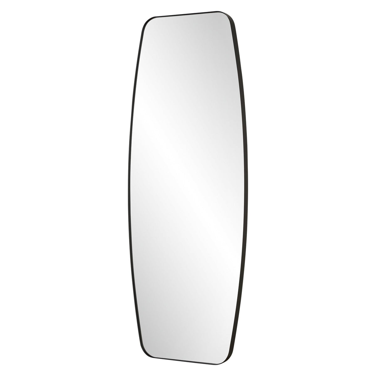 Caspian Curved Black Dressing Mirror Mirrors| Uttermost