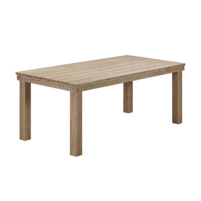 Cassie Natural 75 Inch Rectangular Outdoor Dining Table Set - Al Rugaib Furniture