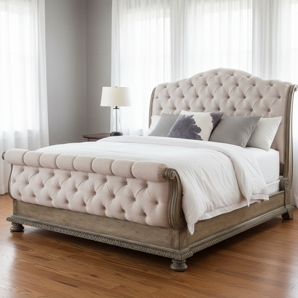 Castella King Tufted Bed Beds| Hooker