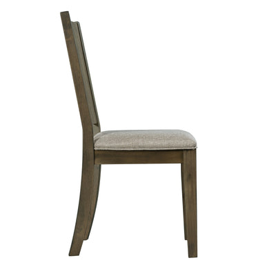 Cato Keyhole Panel Back Side Chair Grey Color (2 Per Pack) - Al Rugaib Furniture