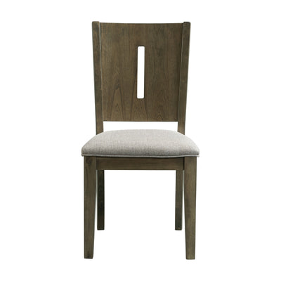 Cato Keyhole Panel Back Side Chair Grey Color (2 Per Pack) - Al Rugaib Furniture