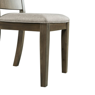 Cato Keyhole Panel Back Side Chair Grey Color (2 Per Pack) - Al Rugaib Furniture