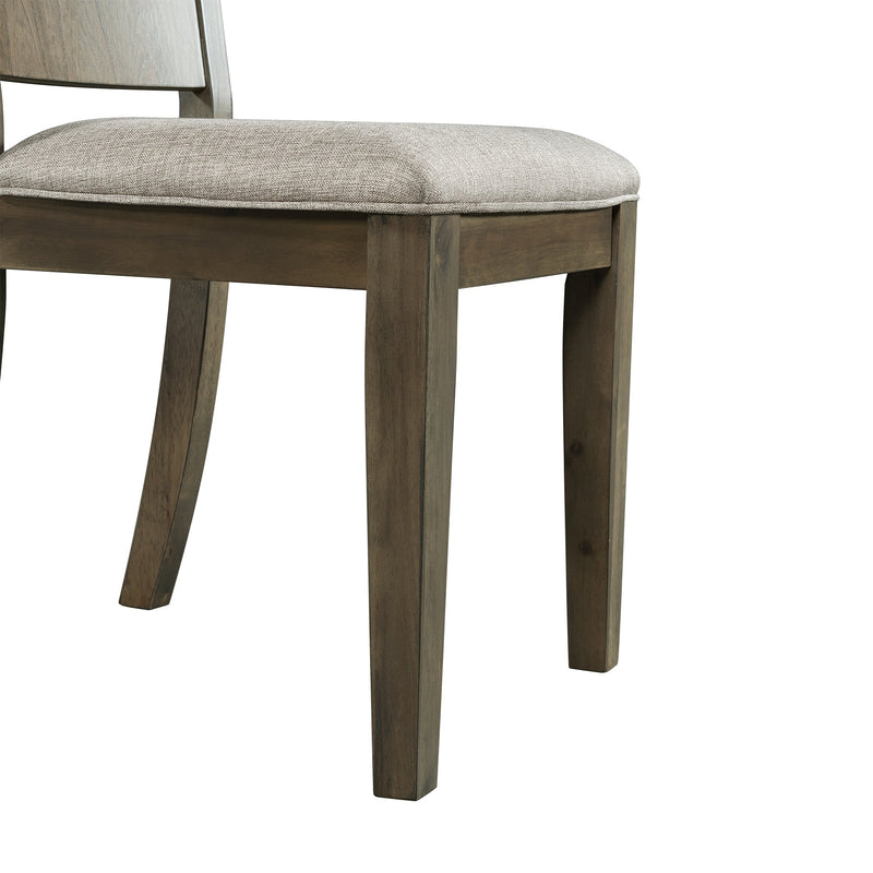 Cato Keyhole Panel Back Side Chair Grey Color (2 Per Pack) - Al Rugaib Furniture