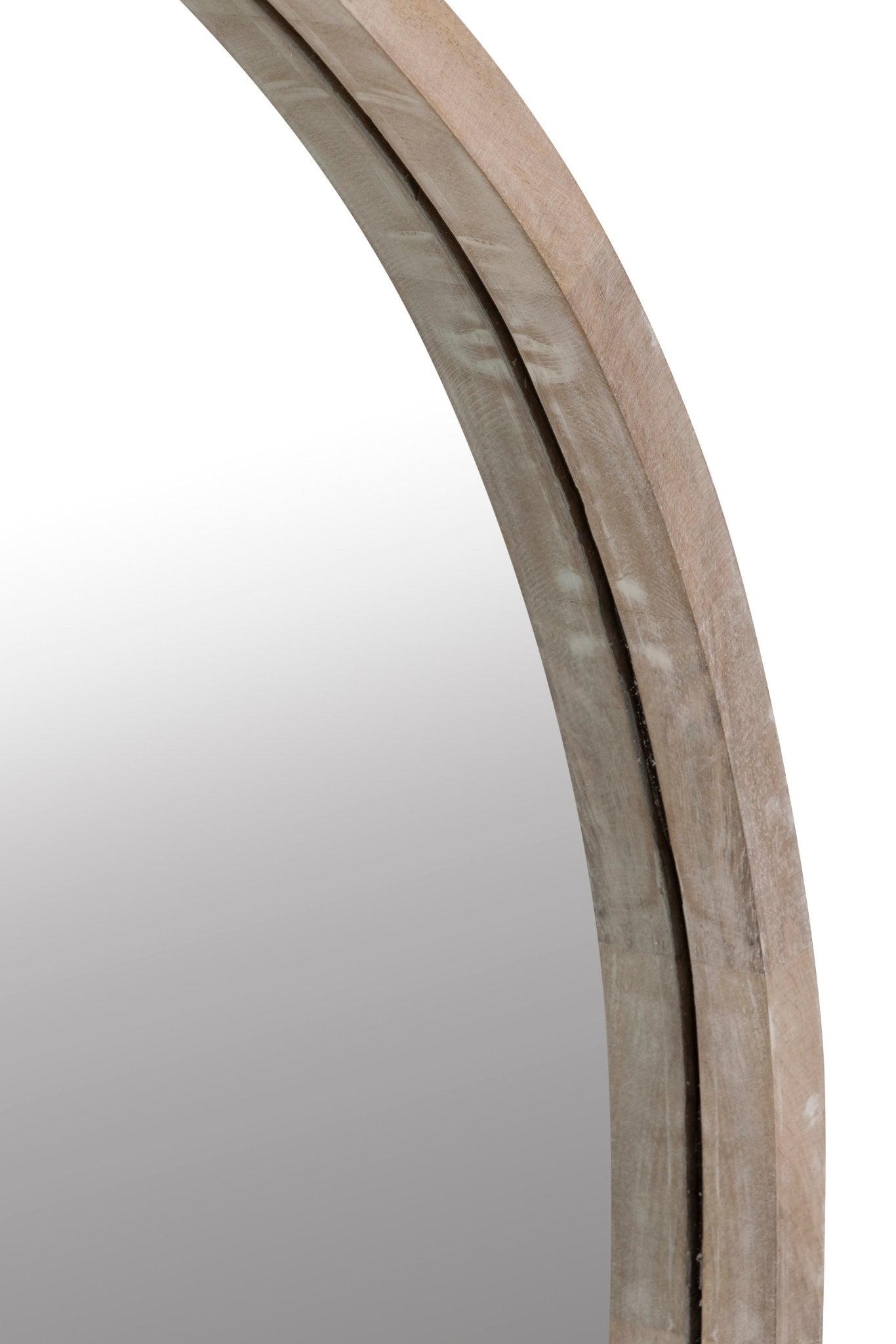 Cayman Mirror, Bleached Wood, 42" Round Mirrors| Roots Furniture