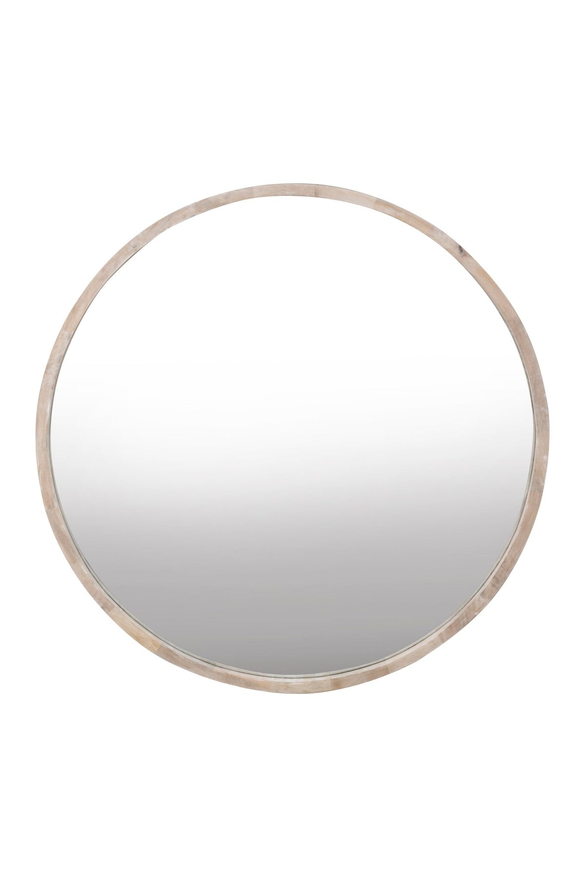 Cayman Mirror, Bleached Wood, 42" Round Mirrors| Roots Furniture
