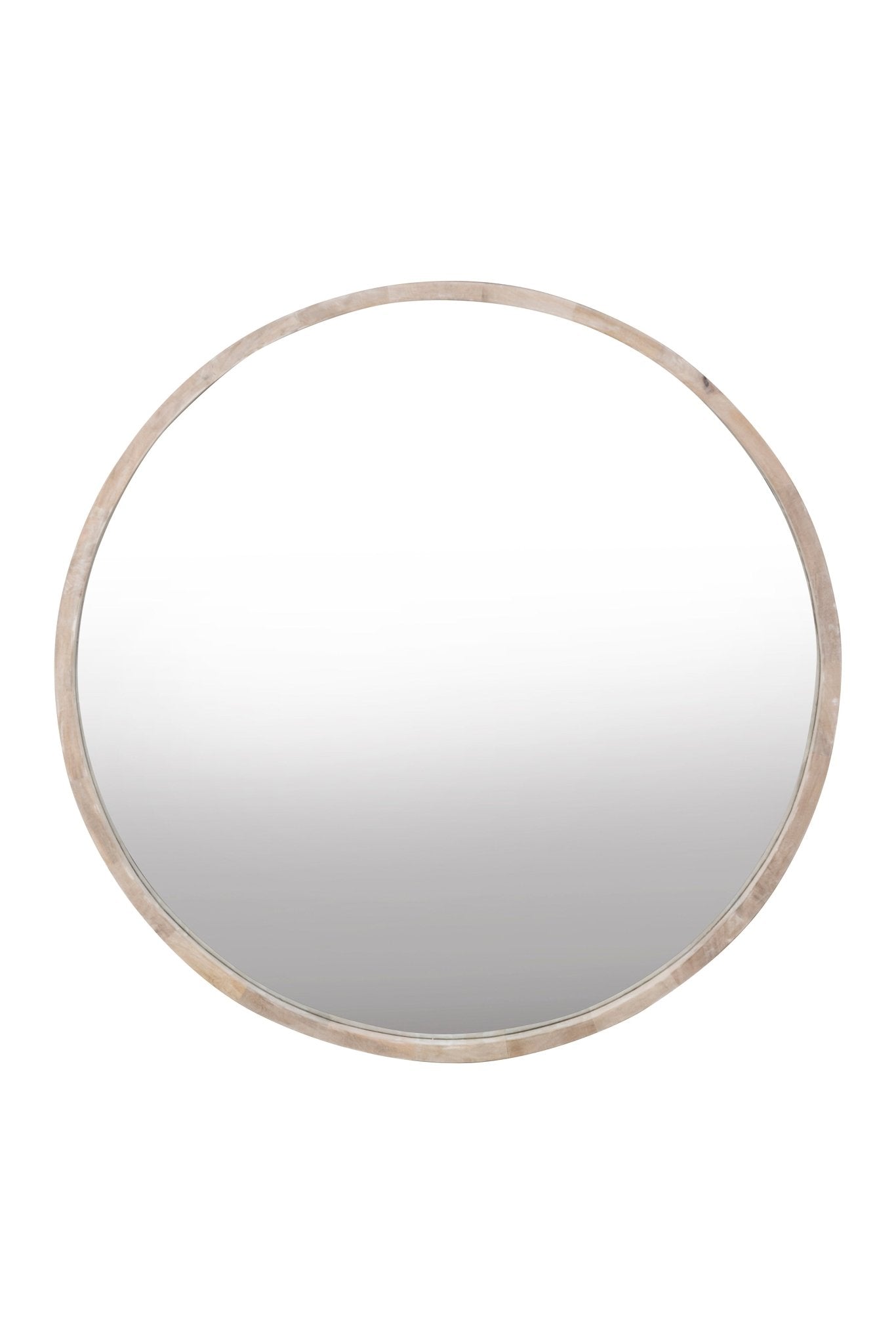 Cayman Mirror, Bleached Wood, 42" Round Mirrors| Roots Furniture