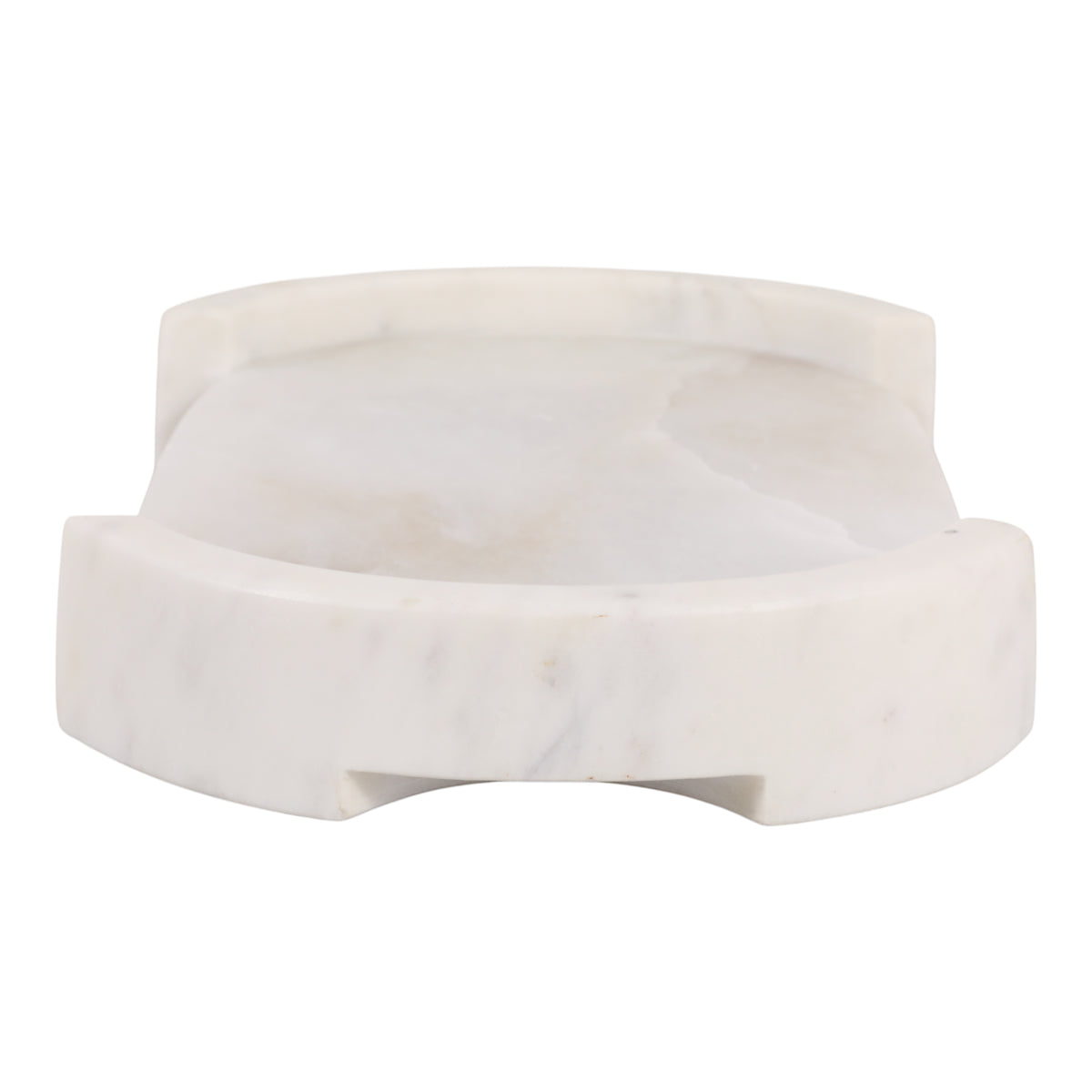 15X9" TINLEY ALABASTER AND MARBLE TRAY, WHT