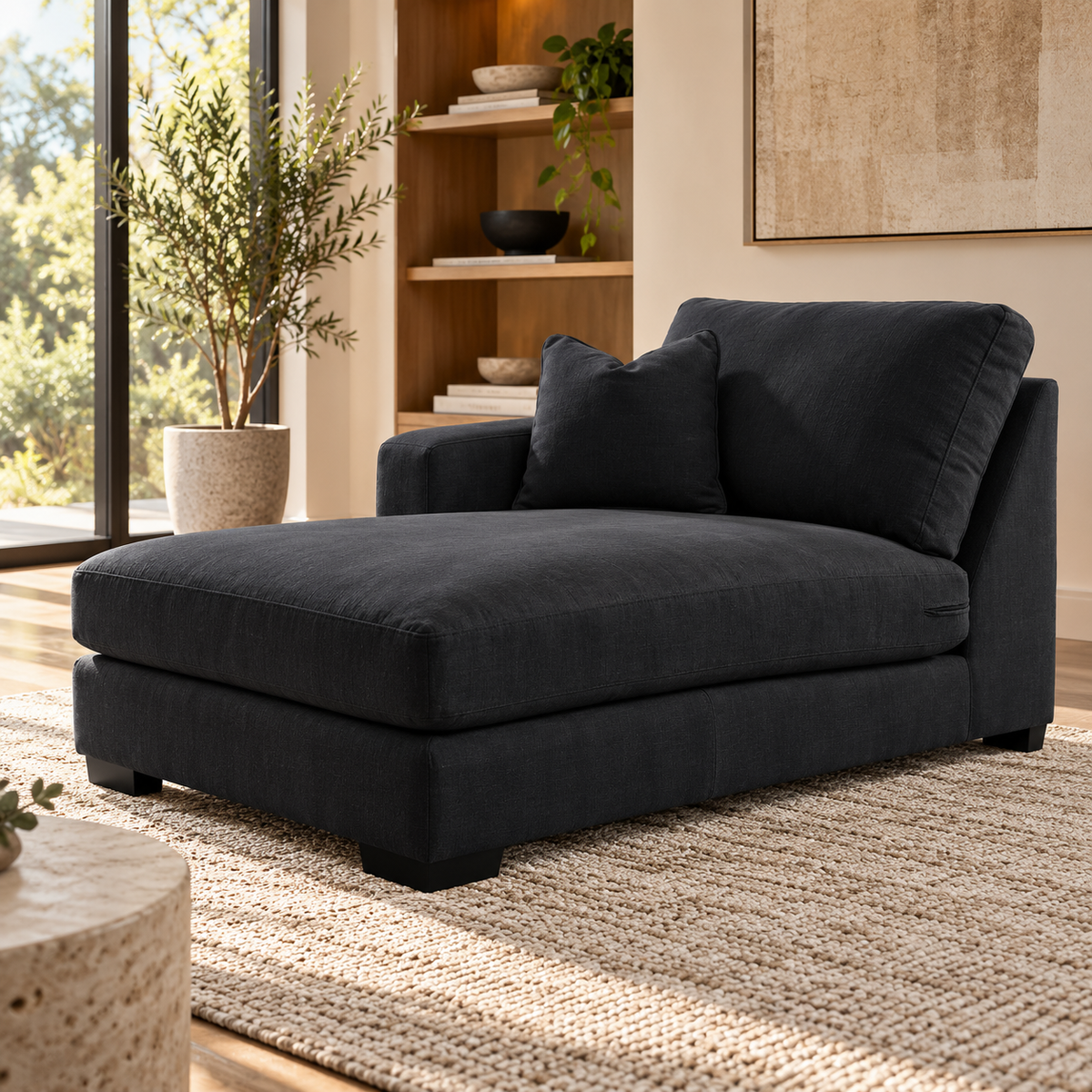 Scott Navy Left Chaise