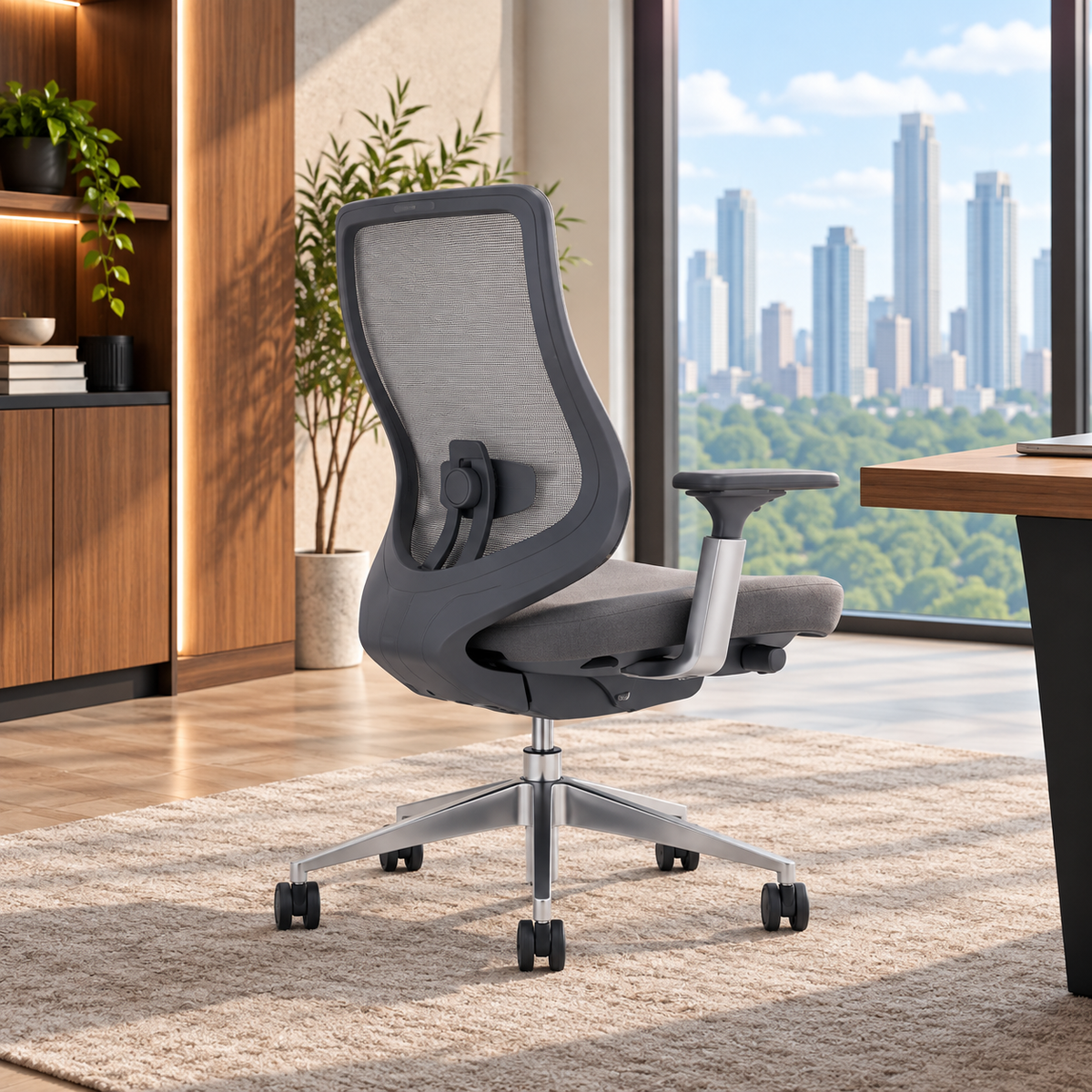 Medium back chair Grey