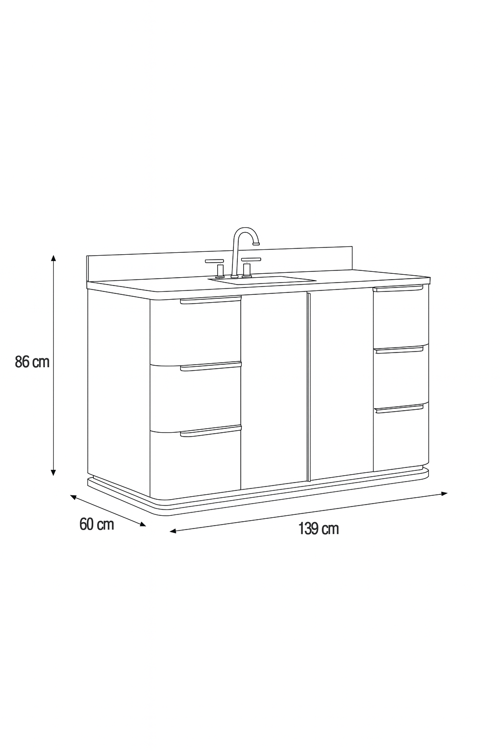 Cedar Single Vanity extra wide Accent & End Tables| Roots Furniture