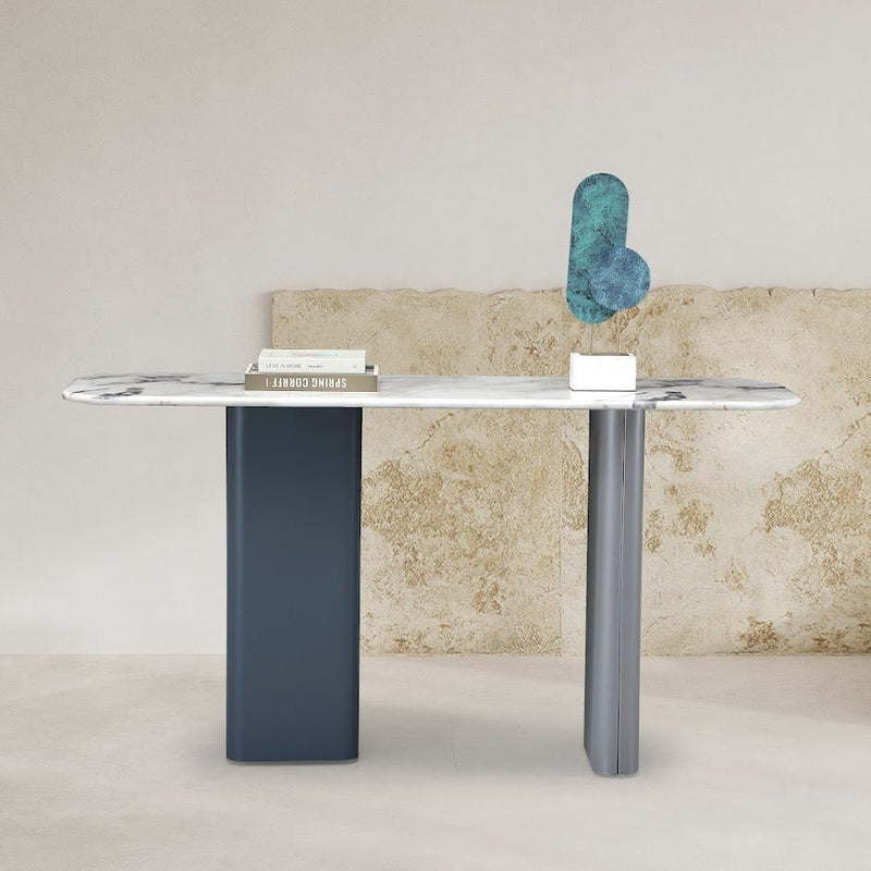 Celadon Charm Marble Console - Al Rugaib Furniture