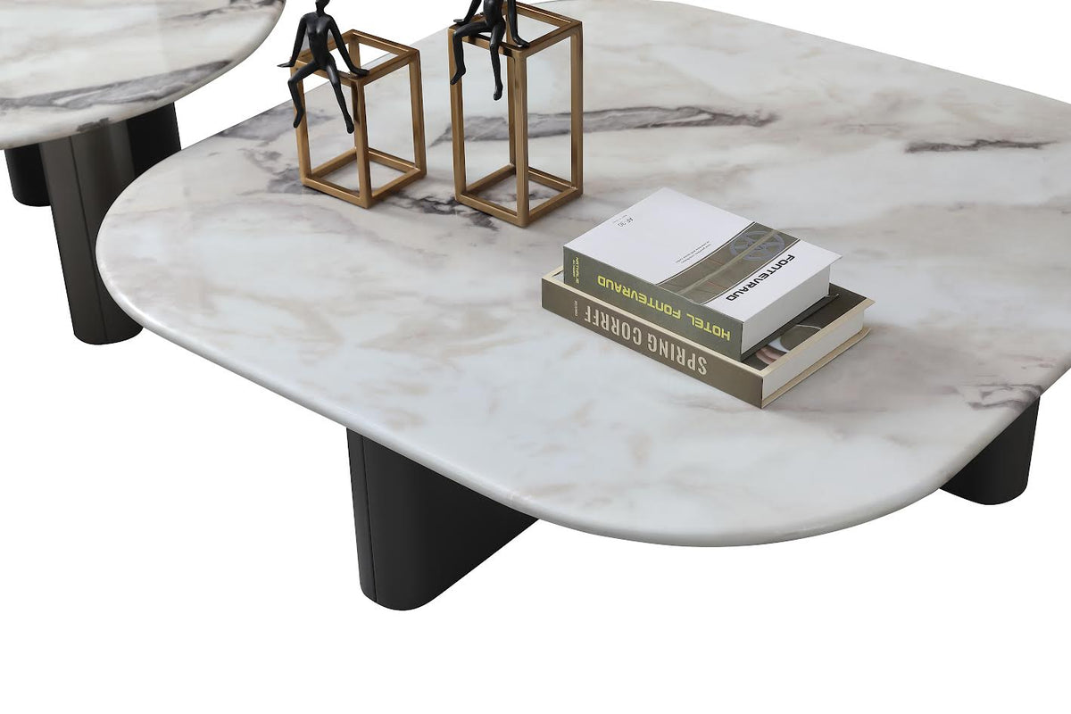 Celadon Charm Marble Round Coffee Table Coffee Tables| Roots Furniture