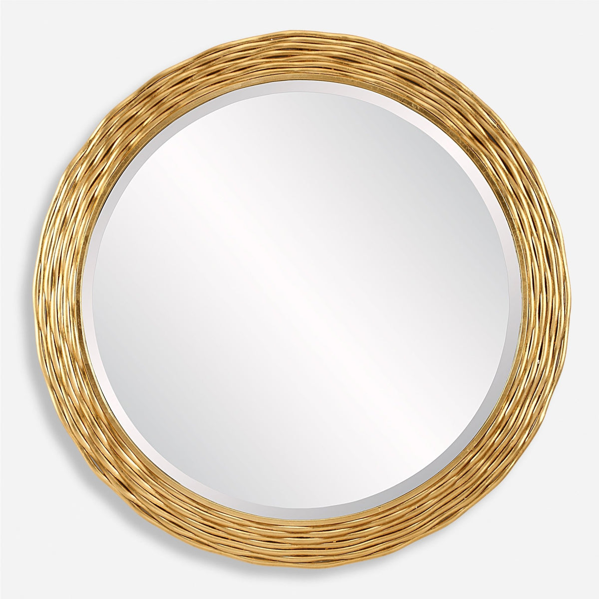 Celeste Gold Round Mirror Mirrors| Uttermost