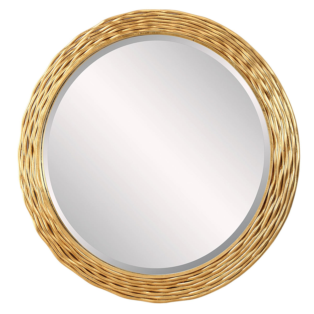 Celeste Gold Round Mirror Mirrors| Uttermost