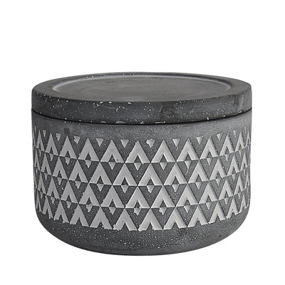 Cem, 5" Covered Aztec Jar, Gray - Al Rugaib Furniture