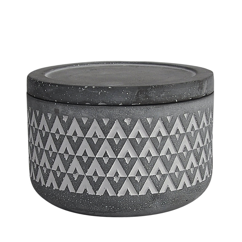 Cem, 5" Covered Aztec Jar, Gray - Al Rugaib Furniture