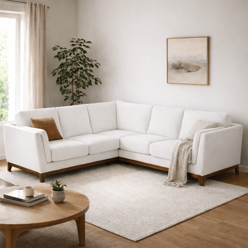 Centi Fresh White Sectional Sofa Sectionals| Roots Furniture