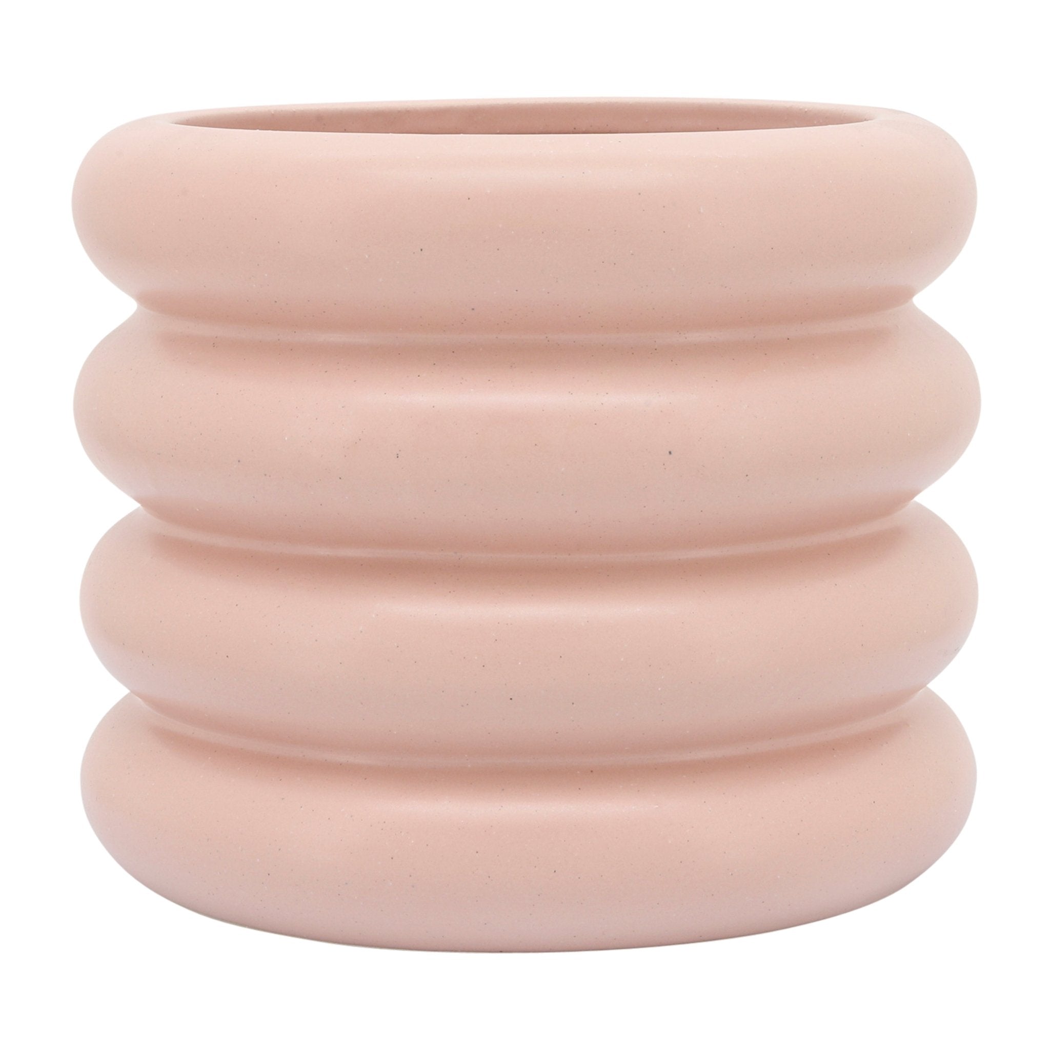 CER, 10" BIBENDUM PLANTER, DUSTY ROSE Outdoor Planters| Sagebrook Home