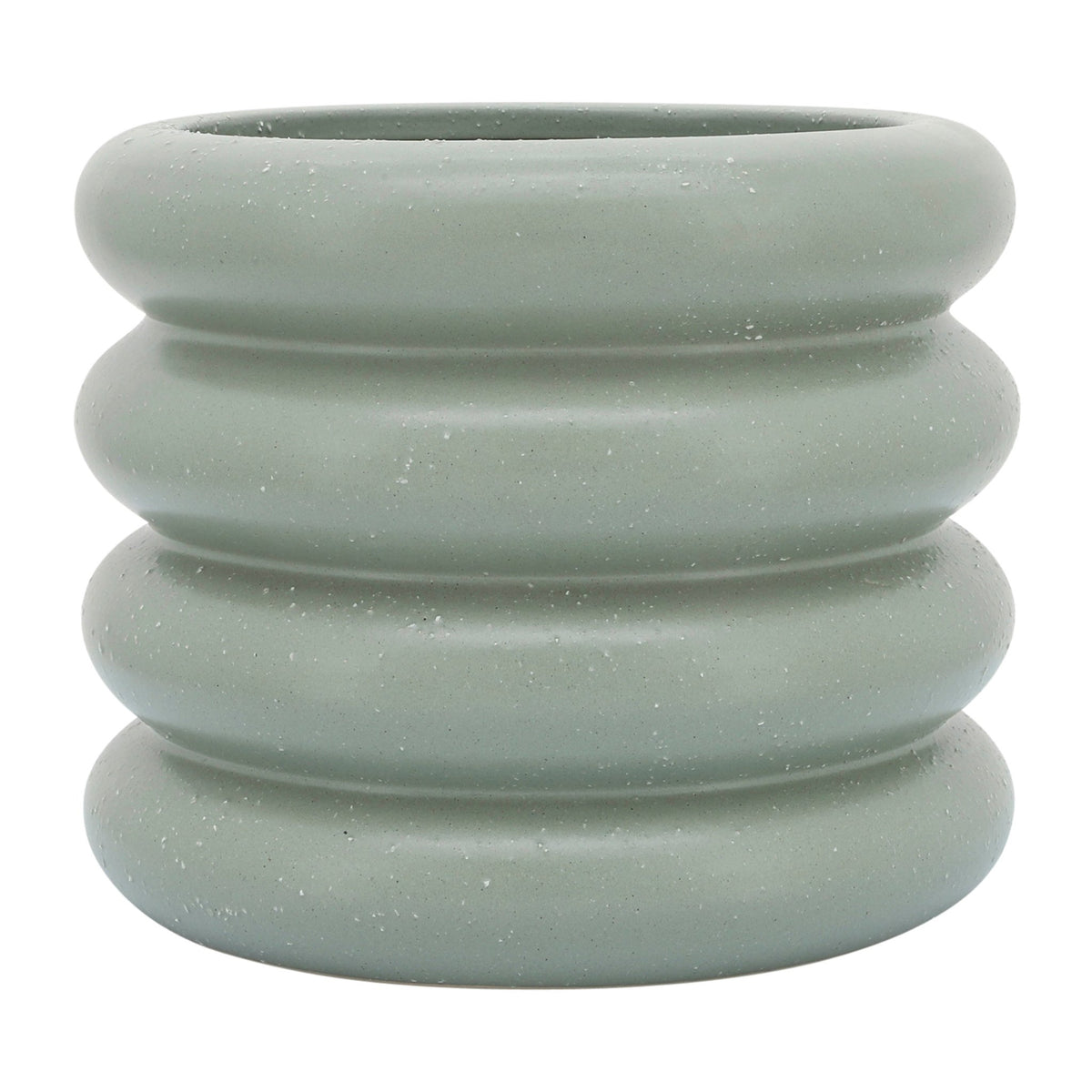 CER, 10" BIBENDUM PLANTER, GREEN Outdoor Planters| Sagebrook Home