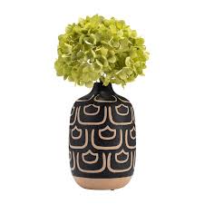 CER, 10" DECORATIVE VASE, BLACK/TAN Vases and Jars| Sagebrook Home