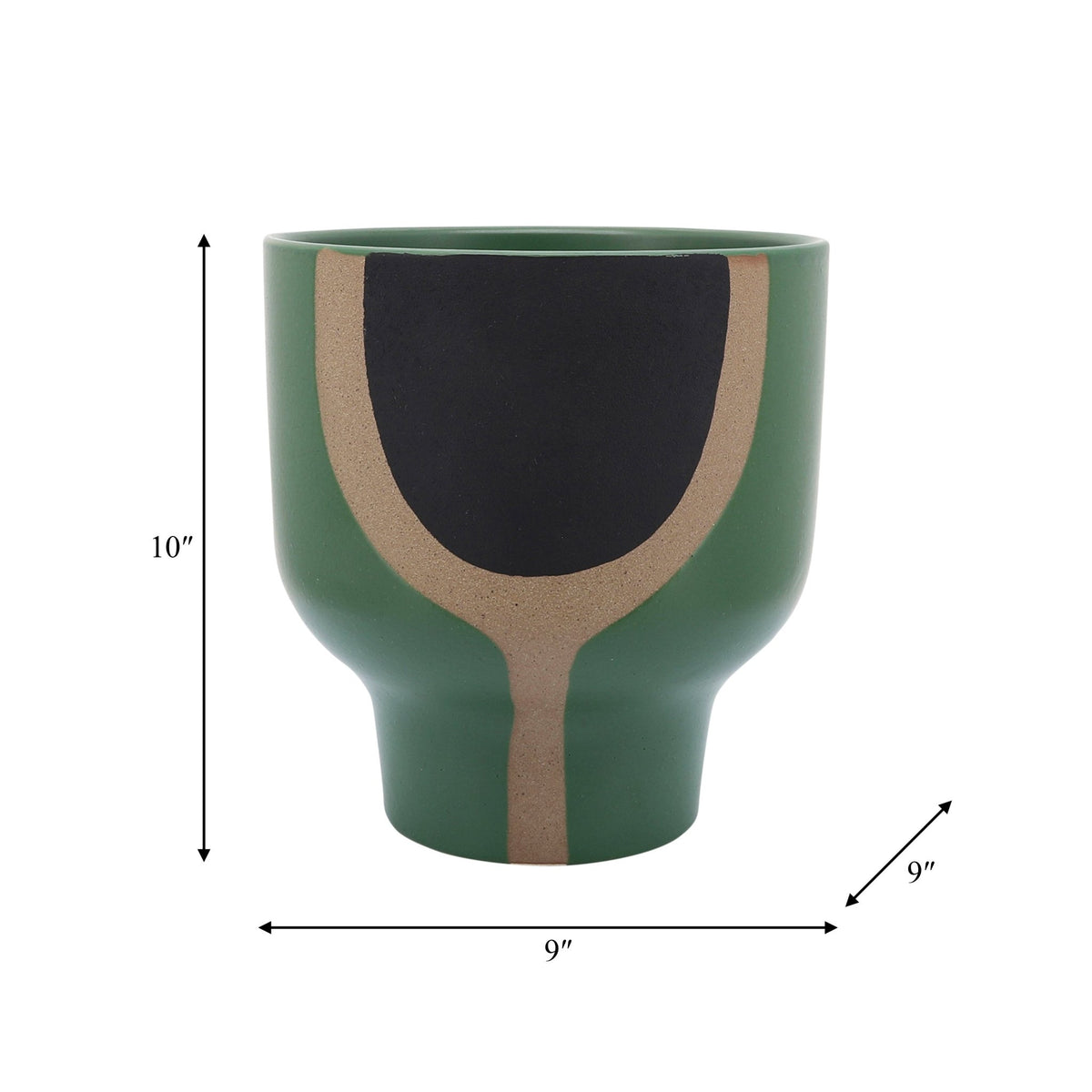 CER, 10" MUSHROOM PLANTER, OLIVE Outdoor Planters| Sagebrook Home