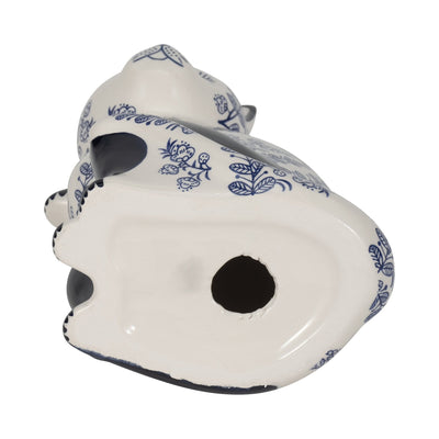 CER, 10" SITTING CHINOISERIE CAT, BLUE/WHITE - Al Rugaib Furniture