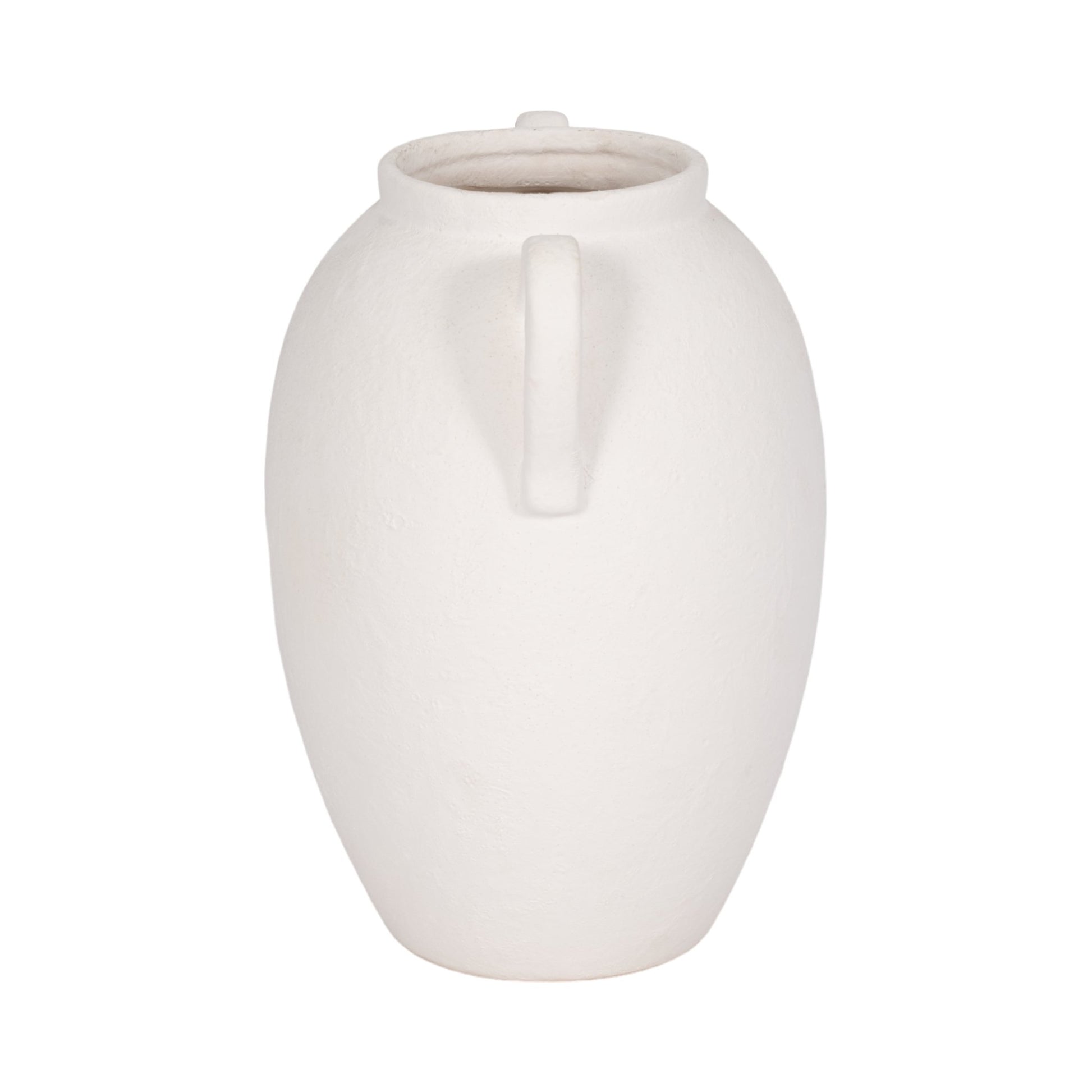 CER, 10" TEXTURED JUG W/ HANDLES, WHITE Vases and Jars| Sagebrook Home