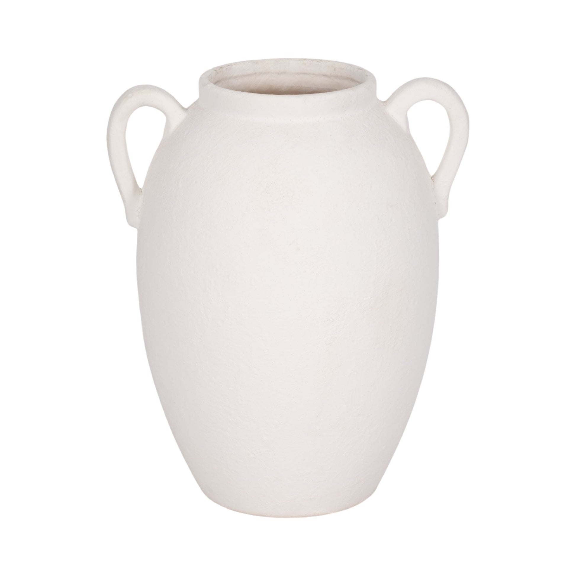 CER, 10" TEXTURED JUG W/ HANDLES, WHITE Vases and Jars| Sagebrook Home