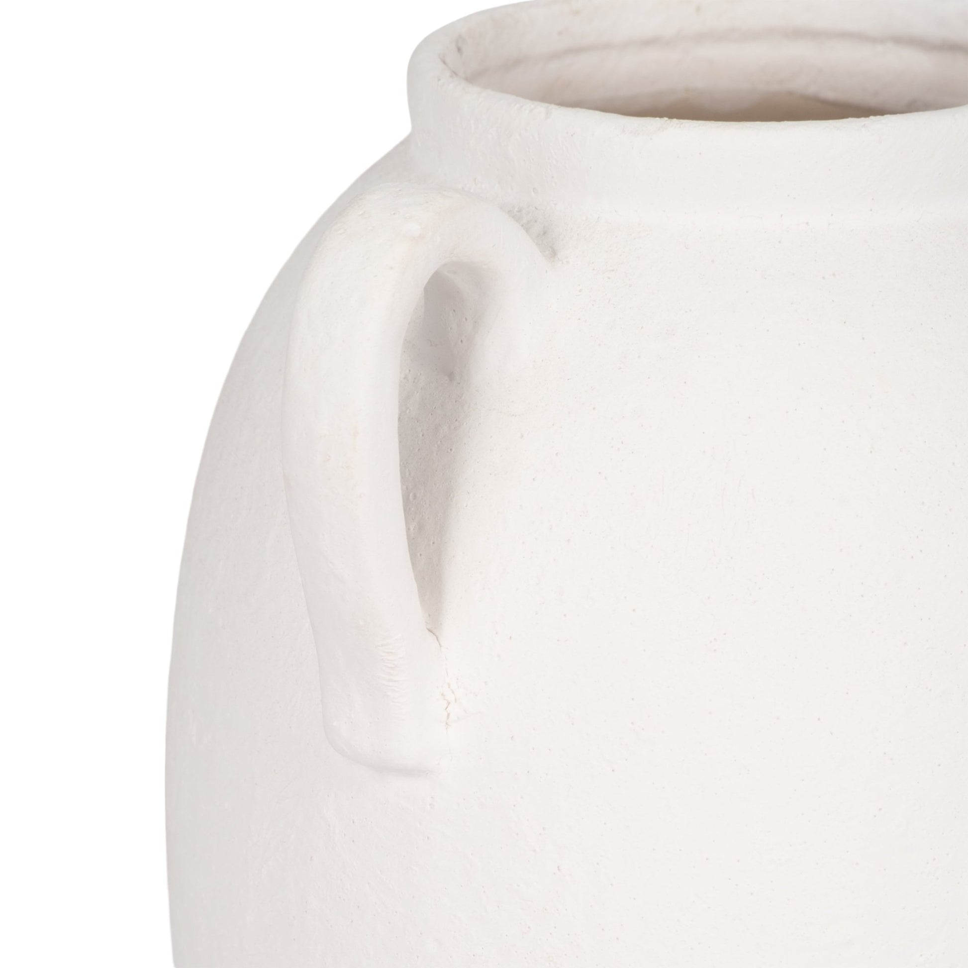CER, 10" TEXTURED JUG W/ HANDLES, WHITE Vases and Jars| Sagebrook Home