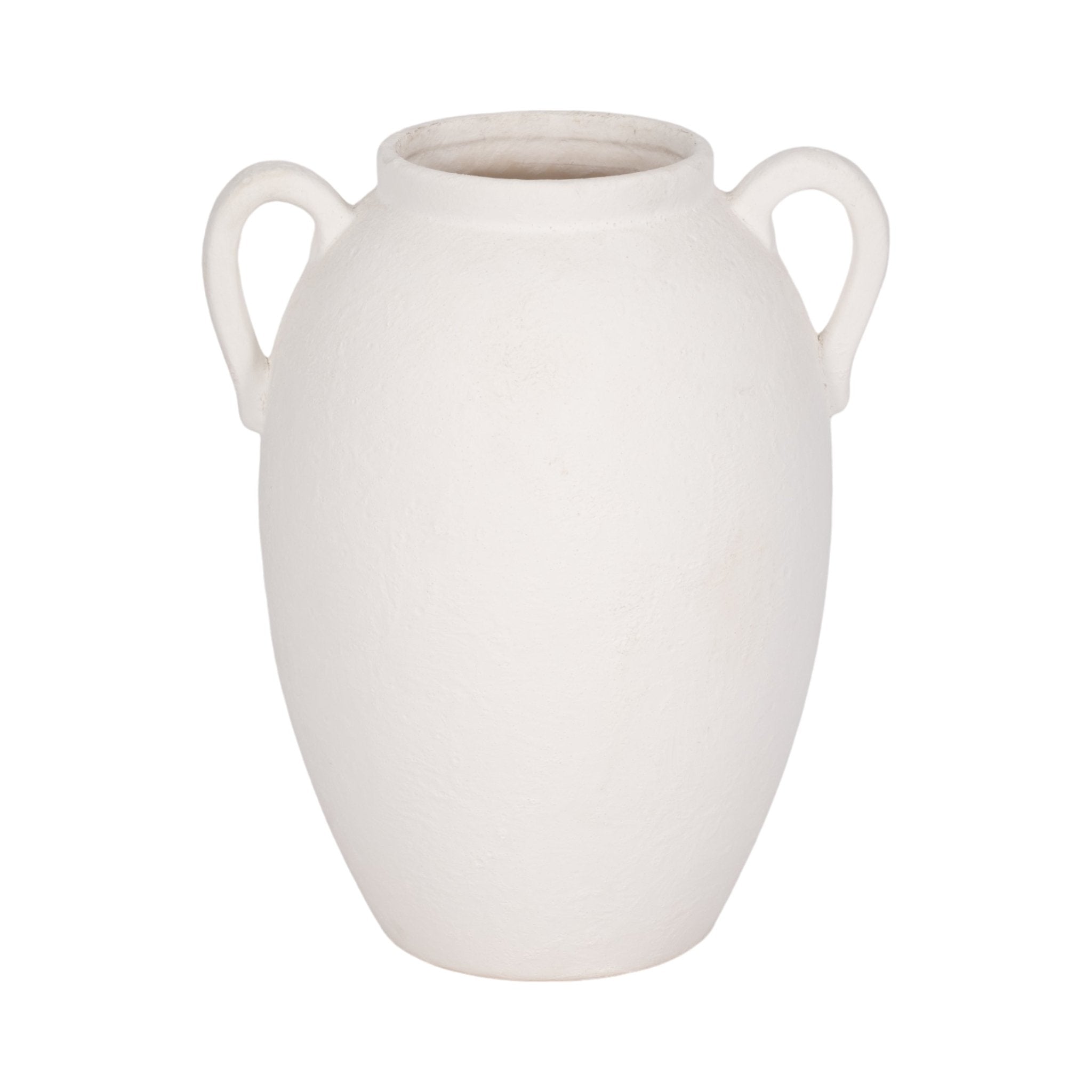CER, 10" TEXTURED JUG W/ HANDLES, WHITE Vases and Jars| Sagebrook Home