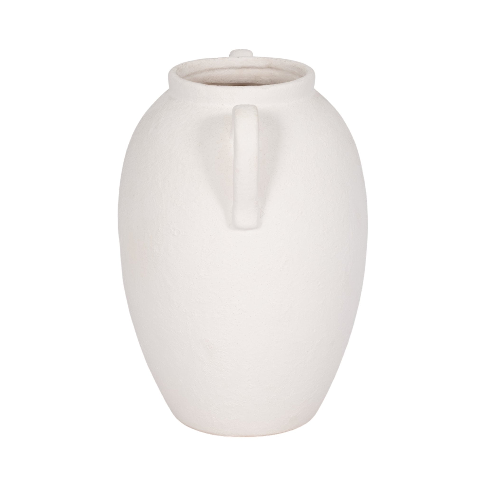 CER, 10" TEXTURED JUG W/ HANDLES, WHITE Vases and Jars| Sagebrook Home
