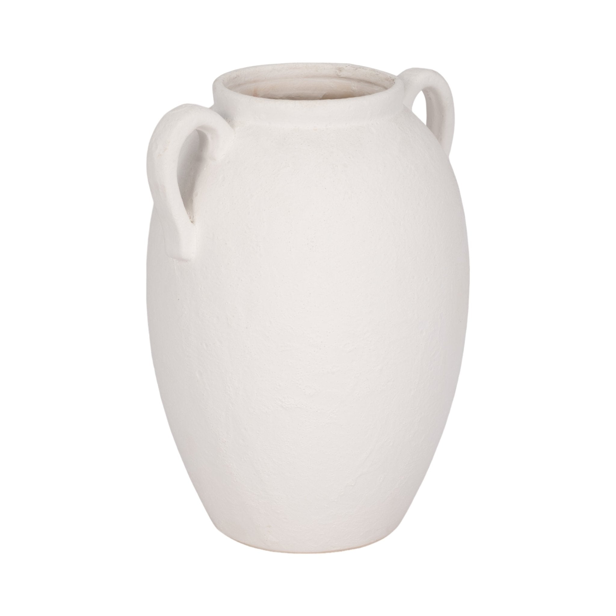 CER, 10" TEXTURED JUG W/ HANDLES, WHITE Vases and Jars| Sagebrook Home