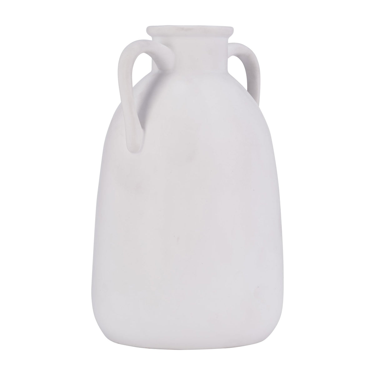 Cer, 10"H Eared Vase, White Vases and Jars| Sagebrook Home