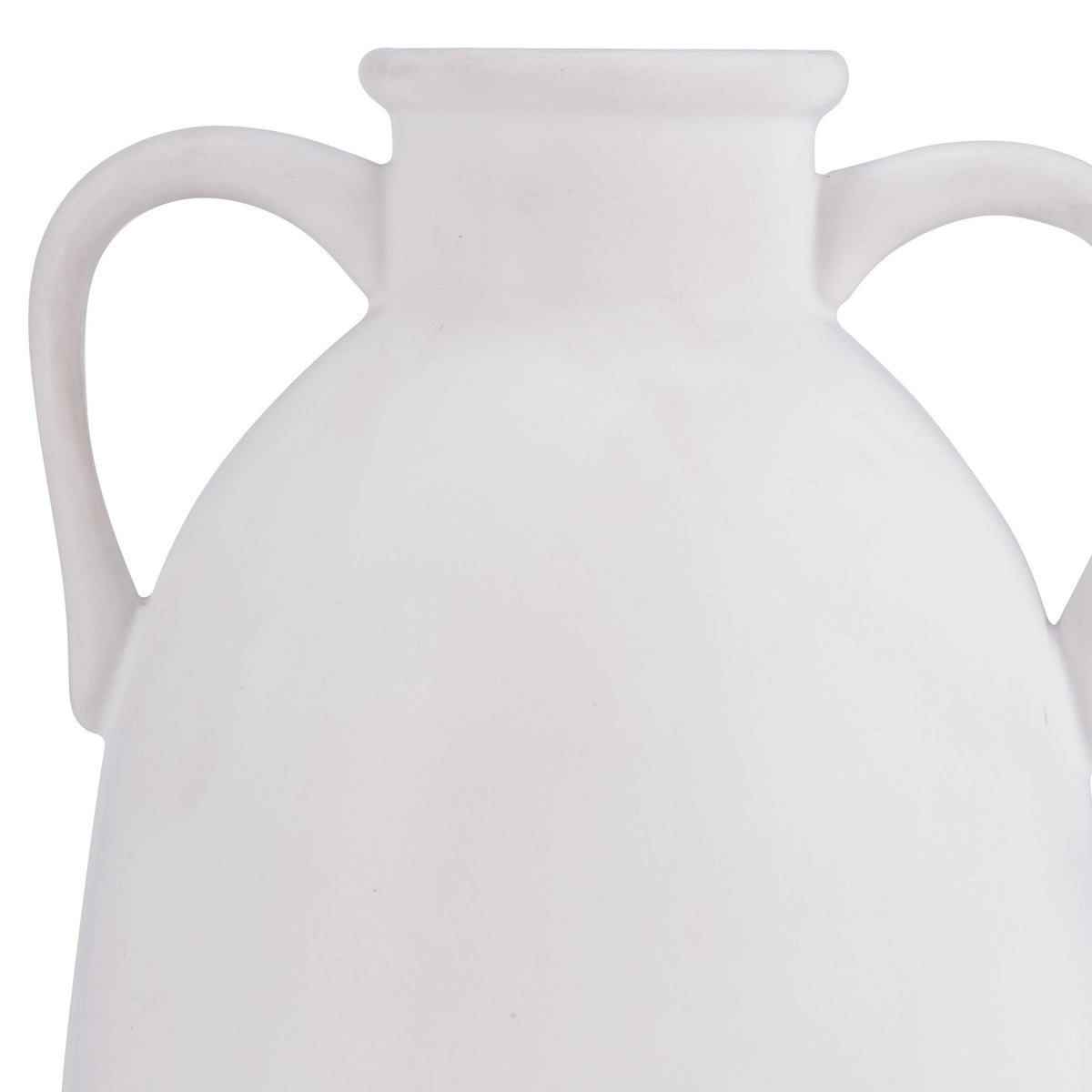 Cer, 10"H Eared Vase, White Vases and Jars| Sagebrook Home