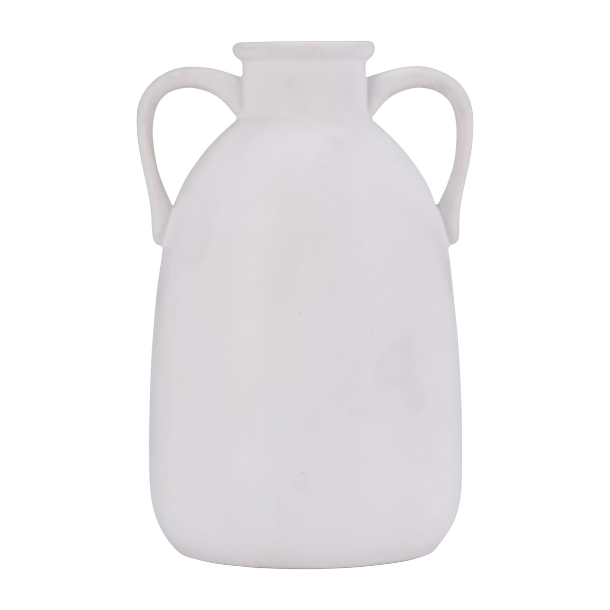 Cer, 10"H Eared Vase, White Vases and Jars| Sagebrook Home