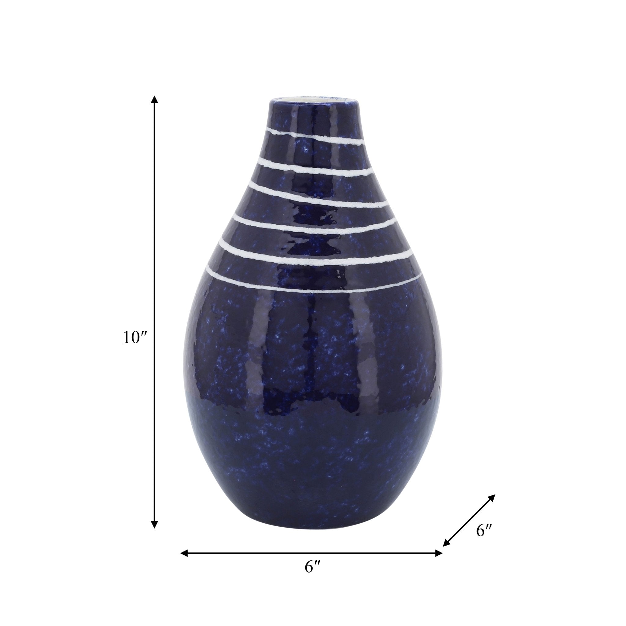 CER, 10"H PRIMEVAL VASE, BLUE Vases and Jars| Sagebrook Home