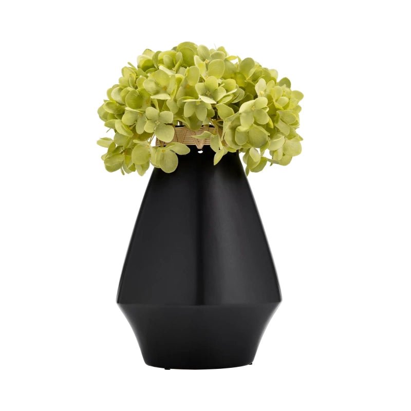 CER, 10"H VASE W/ WEAVING, BLACK Vases and Jars| Sagebrook Home