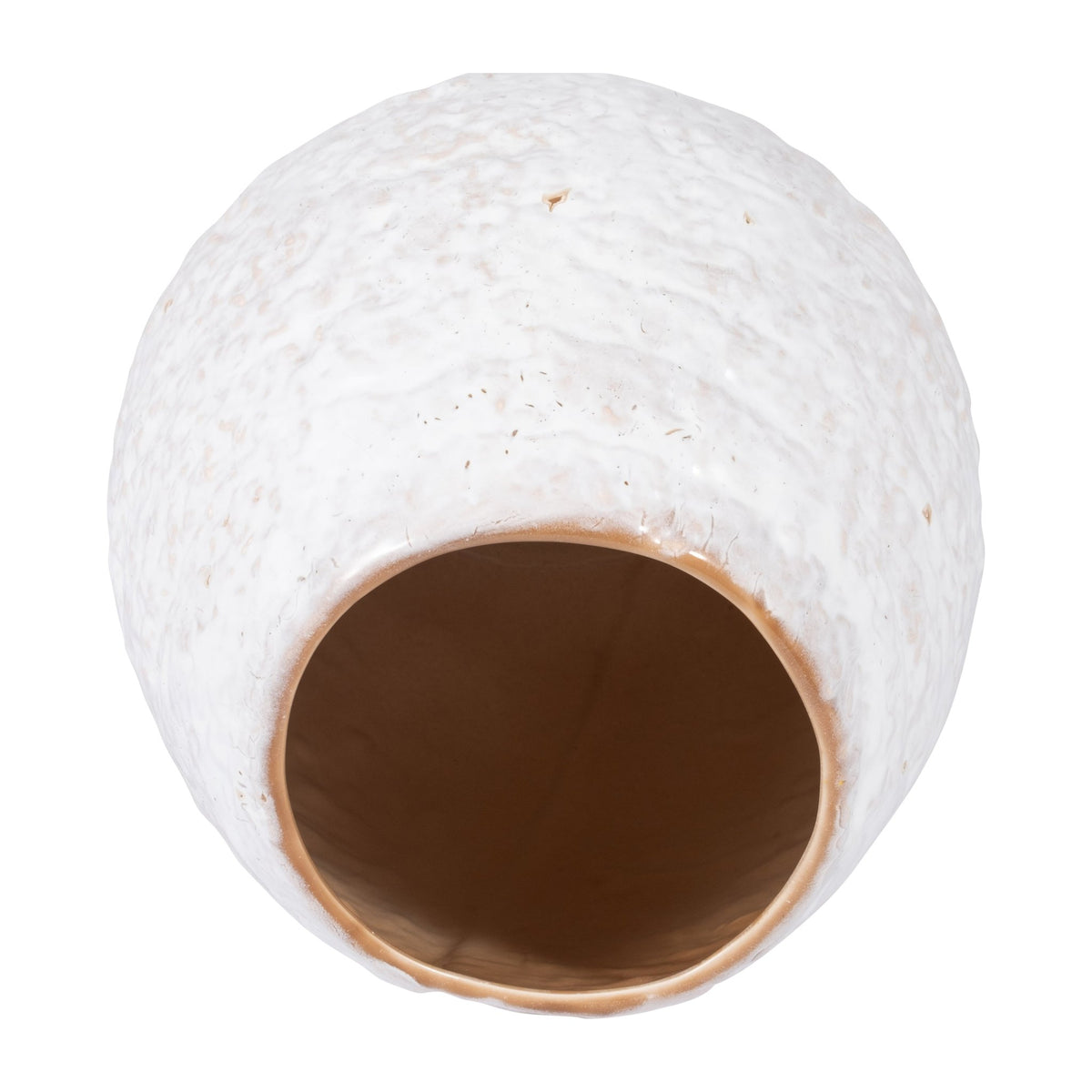 CER, 11" ROUND VASE, IVORY Vases and Jars| Sagebrook Home