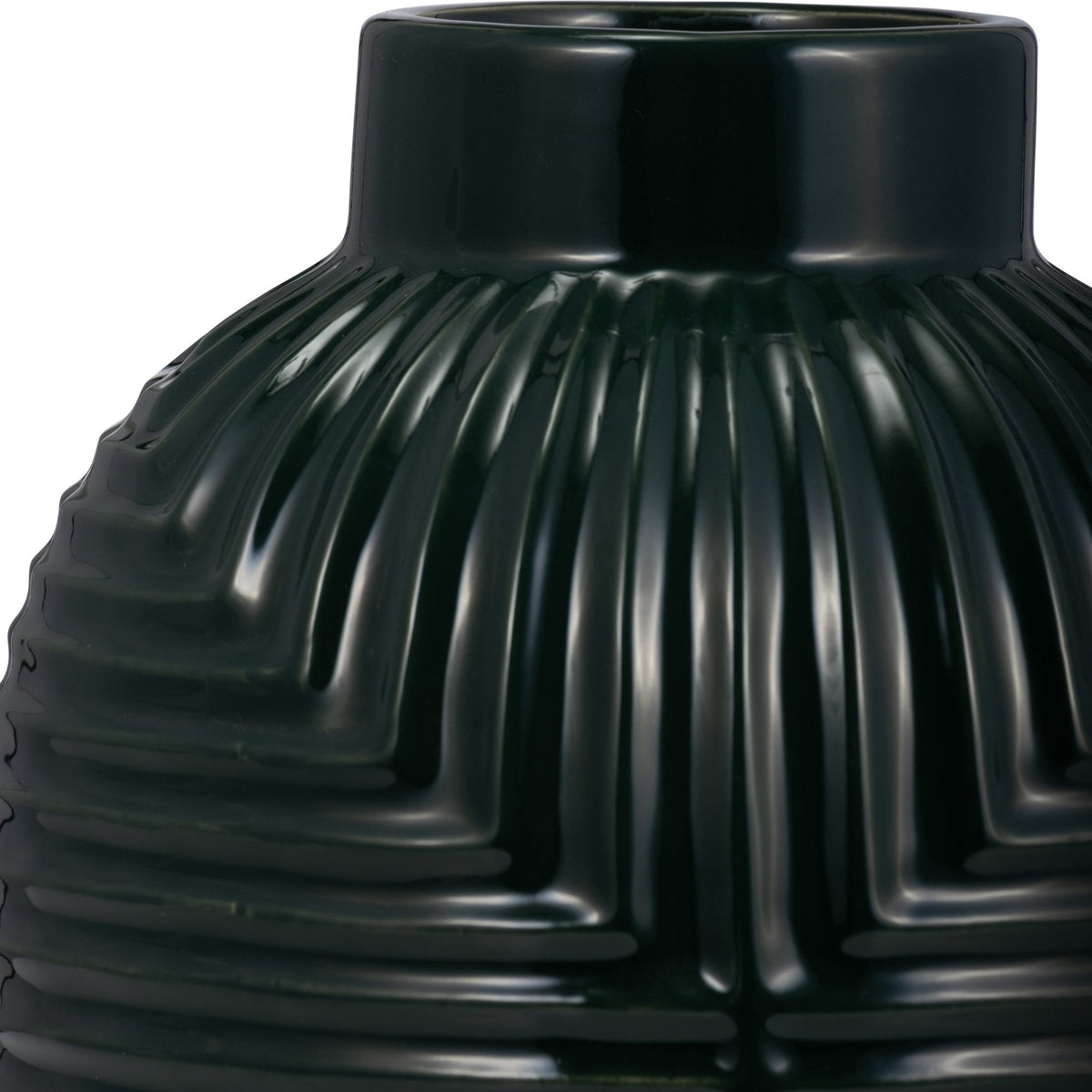 CER, 11" TRIBAL VASE, FOREST GREEN Vases and Jars| Sagebrook Home