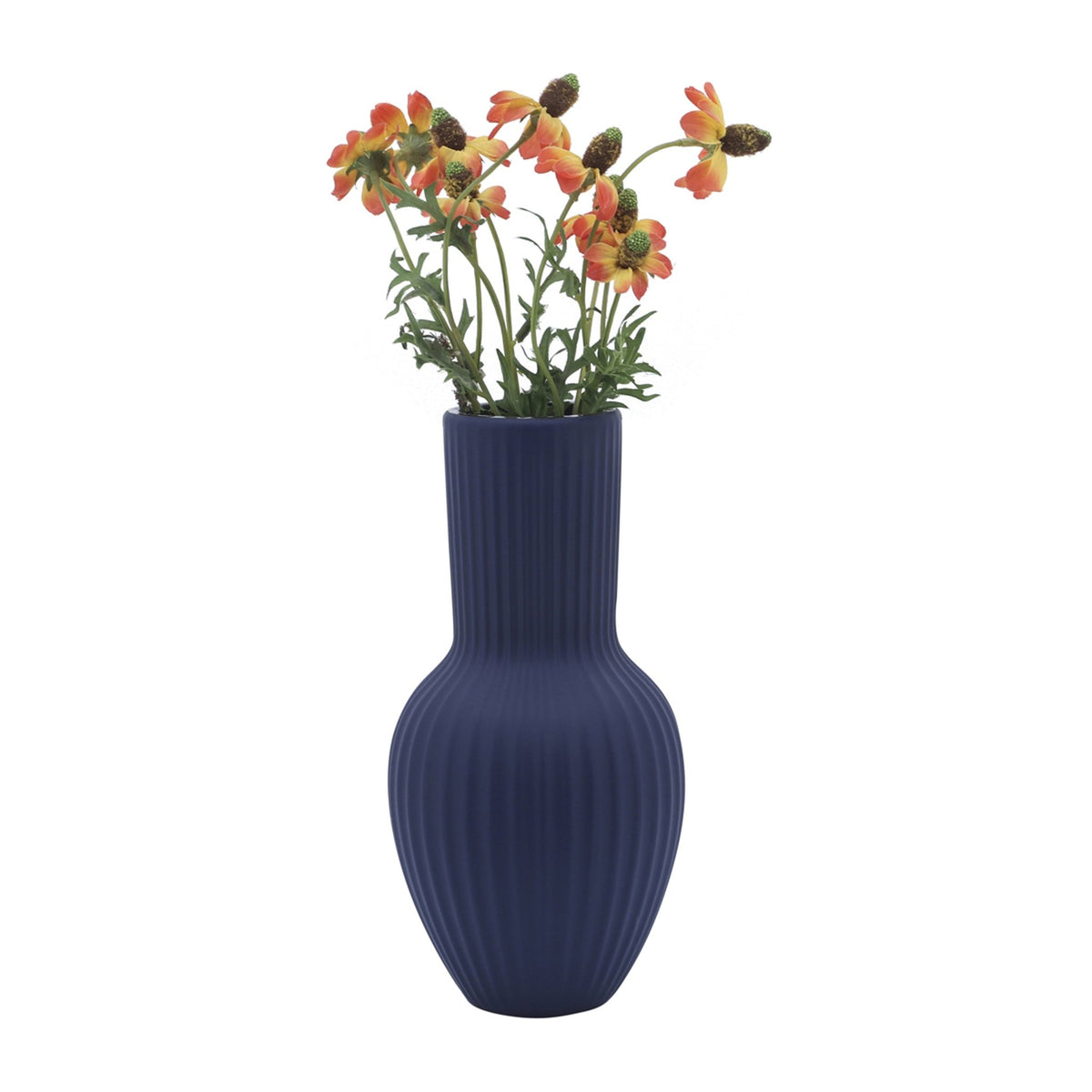 CER, 11"H BOUQUET VASE, NAVY Vases and Jars| Sagebrook Home