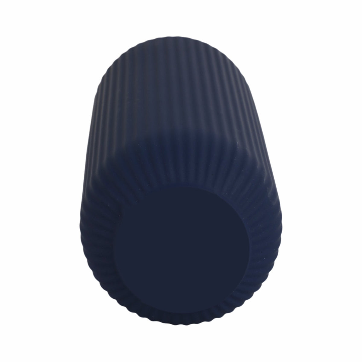CER, 11"H RIDGED VASE, NAVY Vases and Jars| Sagebrook Home