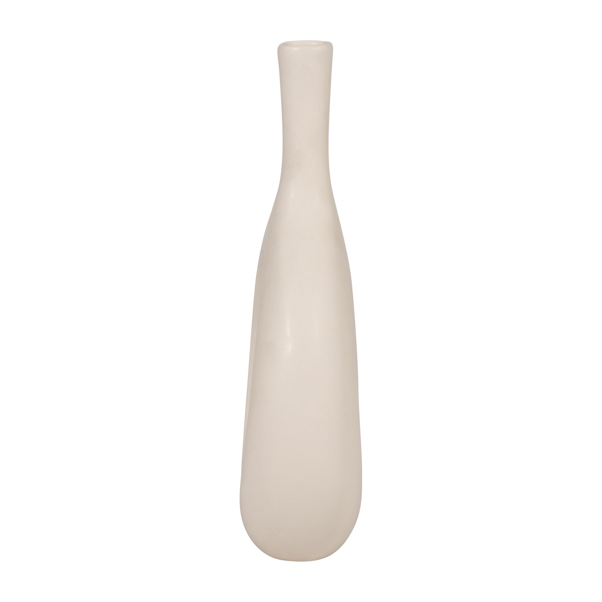 CER, 12" CURVED OPEN CUT OUT VASE, COTTON Vases and Jars| Sagebrook Home