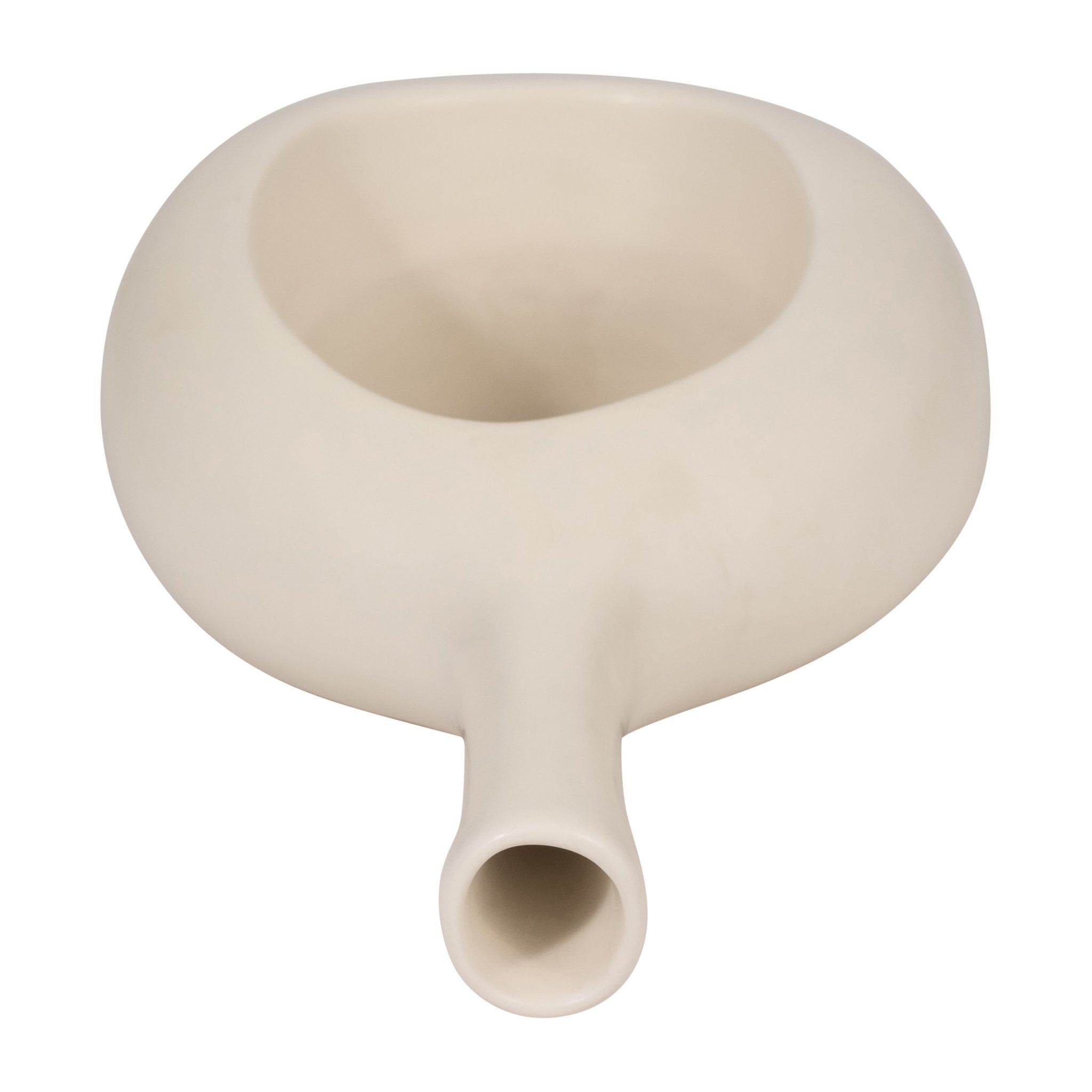 CER, 12" CURVED OPEN CUT OUT VASE, COTTON Vases and Jars| Sagebrook Home