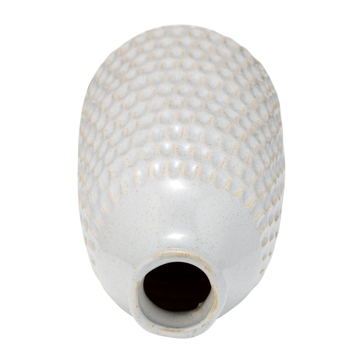 CER, 12" DIMPLED VASE, OATMEAL Vases and Jars| Sagebrook Home